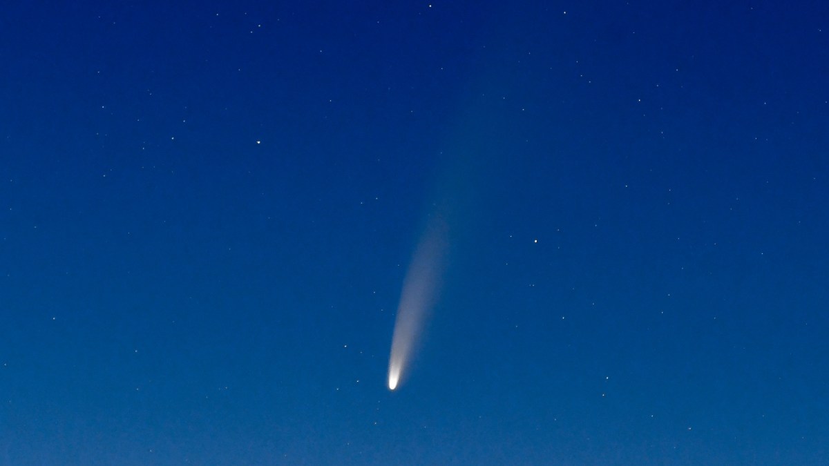 La comète C/2020 F3 (NEOWISE). // Source : Flickr/CC/Jürgen Mangelsdorf (photo recadrée) La comète C/2020 F3 (NEOWISE). // Source : Flickr/CC/Jürgen Mangelsdorf (photo recadrée)