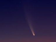 La comète C/2020 F3 (NEOWISE) vue du Texas. // Source : Flickr/CC/Rob Pettengill (photo recadrée)