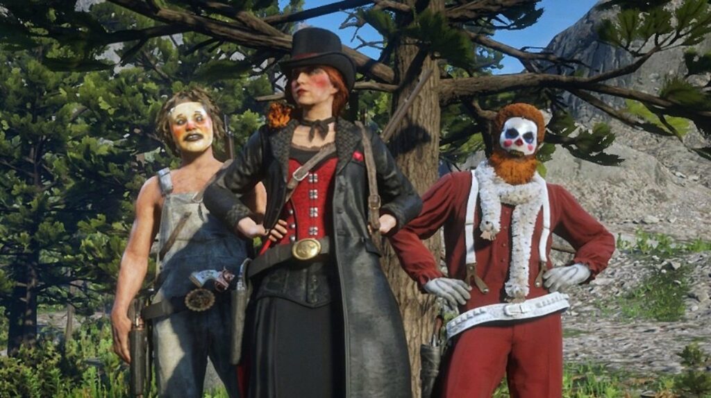 Clown dans Red Dead Online // Source : Twitter Clown dans Red Dead Online // Source : Twitter