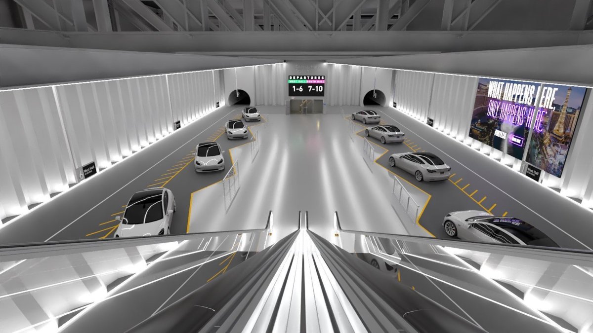 Station de la Boring Company // Source : Twitter Elon Musk Station de la Boring Company // Source : Twitter Elon Musk