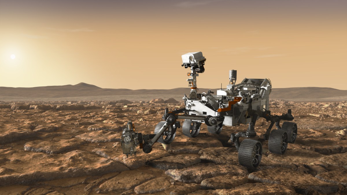 Vue d'artiste du rover Perseverance. // Source : NASA/JPL-Caltech Vue d'artiste du rover Perseverance. // Source : NASA/JPL-Caltech