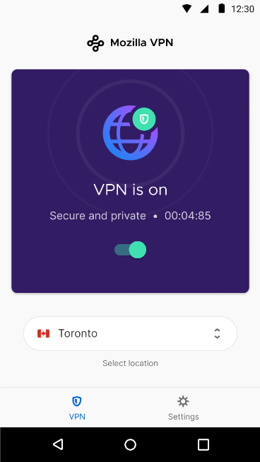 Mozilla VPN mobile Mozilla VPN mobile