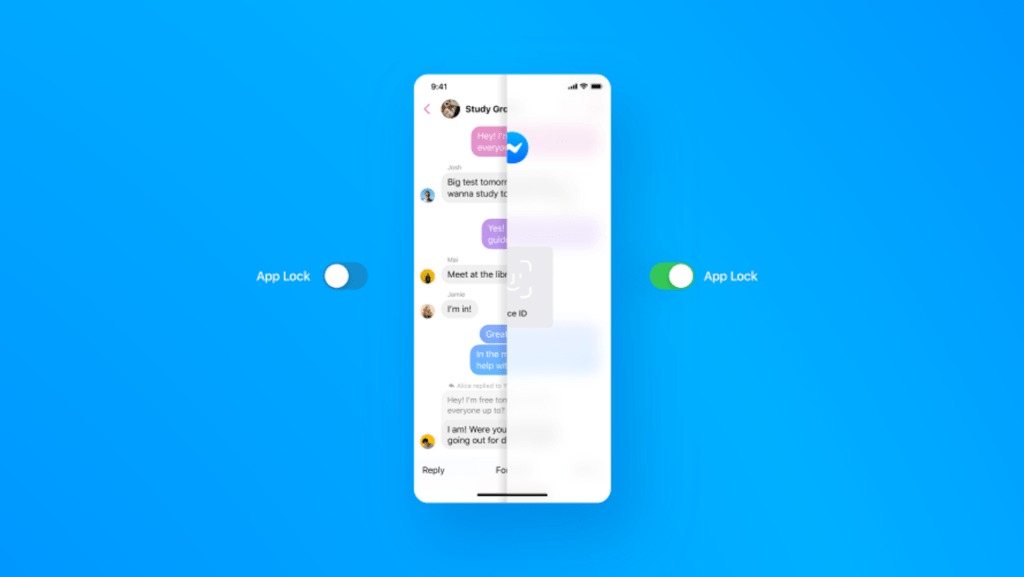 App Lock sur Messenger // Source : Facebook App Lock sur Messenger // Source : Facebook