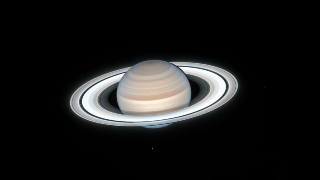 Saturne vue par Hubble le 4 juillet 2020. // Source : NASA, ESA, A. Simon (Goddard Space Flight Center), M.H. Wong (University of California, Berkeley), and the OPAL Team Saturne vue par Hubble le 4 juillet 2020. // Source : NASA, ESA, A. Simon (Goddard Space Flight Center), M.H. Wong (University of California, Berkeley), and the OPAL Team
