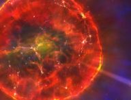 Vue d'artiste de la supernova partielle. // Source : University of Warwick/Mark Garlick (photo recadrée)