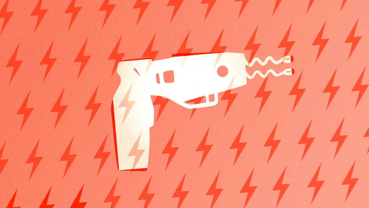 Un taser // Source : Illustration Claire Braikeh Un taser // Source : Illustration Claire Braikeh
