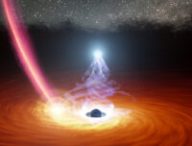 Vu d'artiste d'un trou noir et de son disque de gaz. // Source : NASA/JPL-Caltech