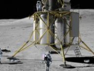Les atterrisseurs lunaires permettent de déposer les astronautes sur la Lune. // Source : Nasa