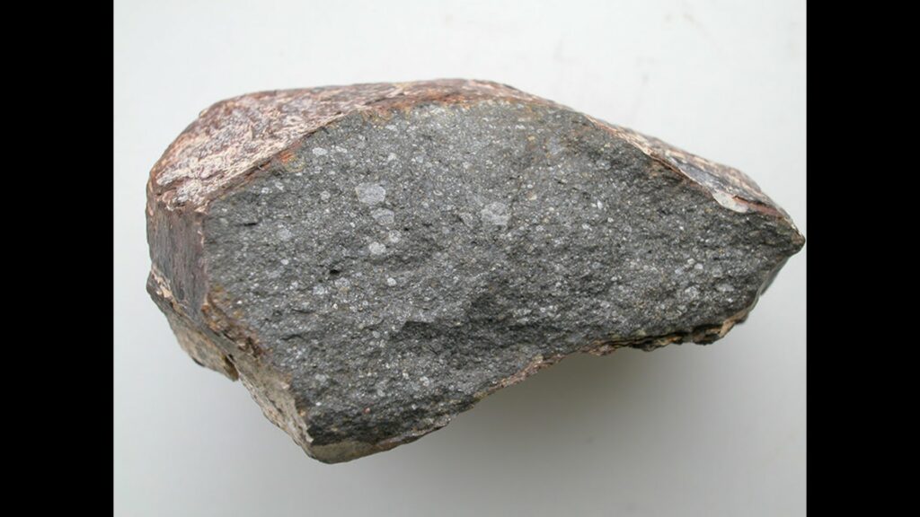 Chondrite à enstatite (Muséum d'histoire naturelle). // Source : © Christine Fieni / Laurette Piani Chondrite à enstatite (Muséum d'histoire naturelle). // Source : © Christine Fieni / Laurette Piani