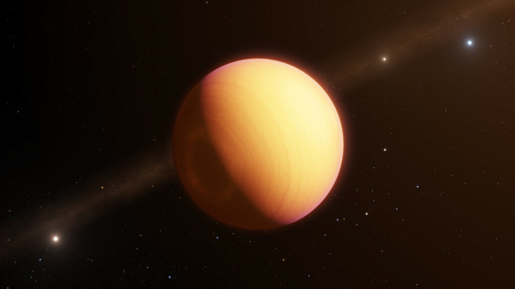 Une exoplanète. // Source : ESO/L. Calçada (image recadrée) Une exoplanète. // Source : ESO/L. Calçada (image recadrée)