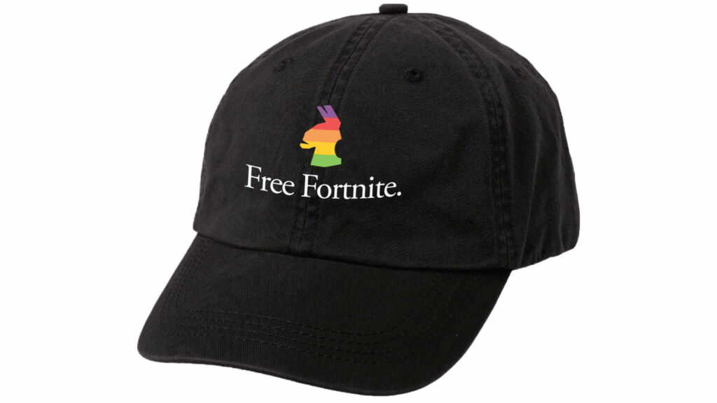 L'un des lots du tournoi #FreeFortnite sera une casquette anti-Apple // Source : Epic Games L'un des lots du tournoi #FreeFortnite sera une casquette anti-Apple // Source : Epic Games