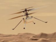 Vue d'artiste d'Ingenuity sur Mars. // Source : NASA/JPL-Caltech (photo recadrée)