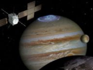 Vue d'artiste de la mission JUICE. // Source : ESA/ATG Medialab, 2017