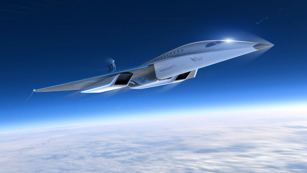 Avion supersonique de Virgin Galactic // Source : Virgin Galactic Avion supersonique de Virgin Galactic // Source : Virgin Galactic