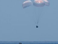 L'amerrissage de la capsule, photographié par la NASA. // Source : Bill Ingalls