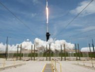 Décollage de la Falcon 9 le 30 mai 2020. // Source : Flickr/CC/Nasa HQ Photo (photo recadrée)