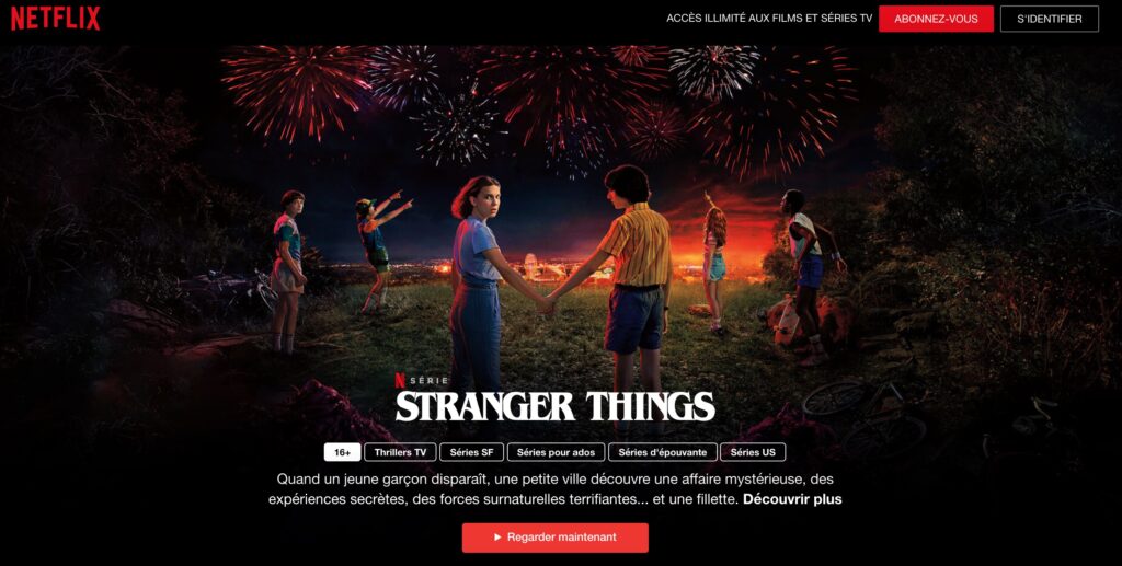Stranger Things proposé gratuitement sur Netflix // Source : Netflix Stranger Things proposé gratuitement sur Netflix // Source : Netflix