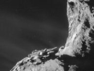 67P/Churyumov-Gerasimenko en 2014. // Source : ESA/Rosetta/NAVCAM (photo recadrée)