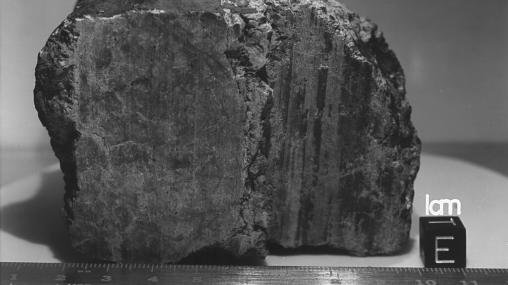 ALH84001. // Source : Flickr/CC/Nasa Johnson (photo recadrée) ALH84001. // Source : Flickr/CC/Nasa Johnson (photo recadrée)