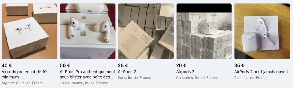 Facebook Marketplace au 15 septembre 2020 // Source : Numerama Facebook Marketplace au 15 septembre 2020 // Source : Numerama