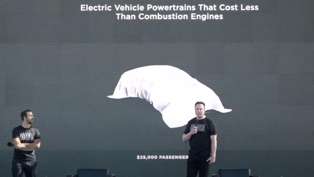 Elon Musk lors du Battery Day de Tesla // Source : Capture d'écran Elon Musk lors du Battery Day de Tesla // Source : Capture d'écran