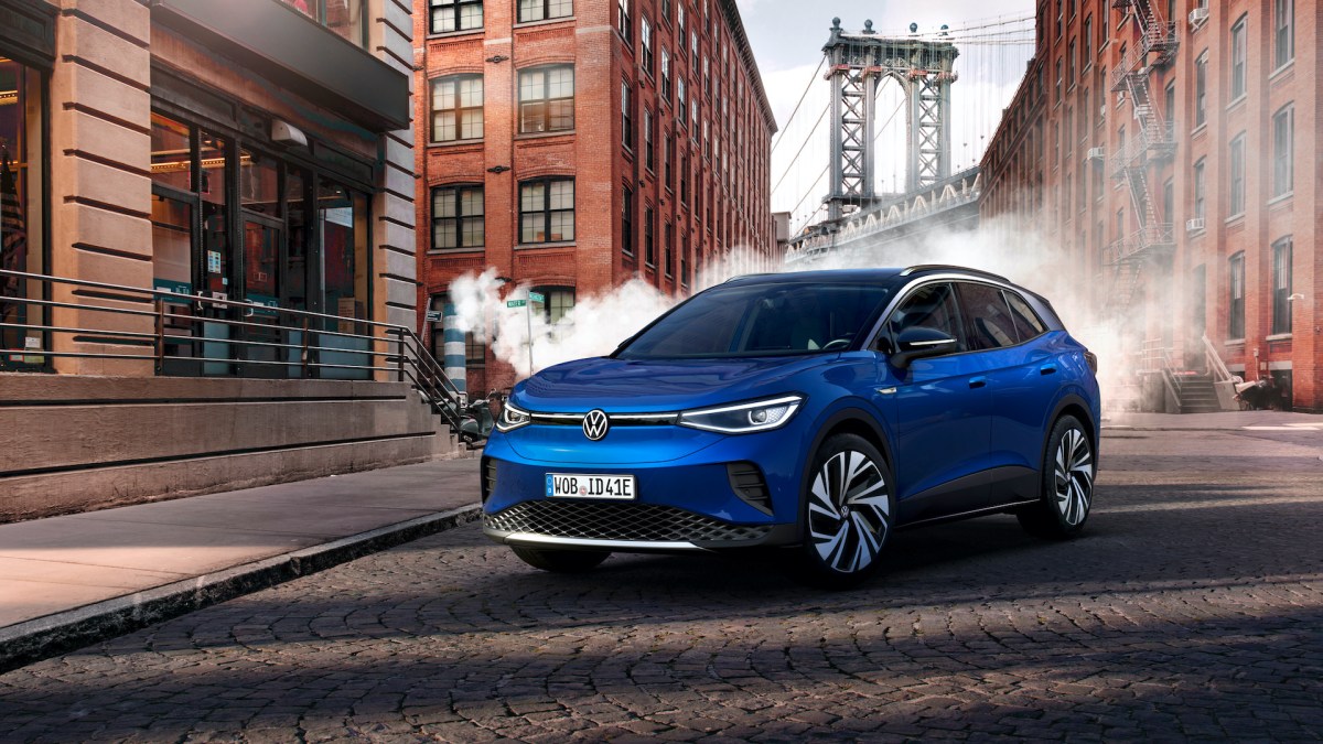 L'avant du SUV Volkswagen ID.4 // Source : Volkswagen L'avant du SUV Volkswagen ID.4 // Source : Volkswagen