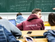 Cours de mathématiques. // Source : Flickr/École polytechnique - J.Barande (photo recadrée)
