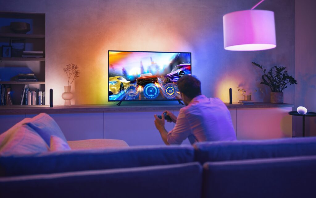 Philips Hue Play en mode gaming // Source : Signify Philips Hue Play en mode gaming // Source : Signify