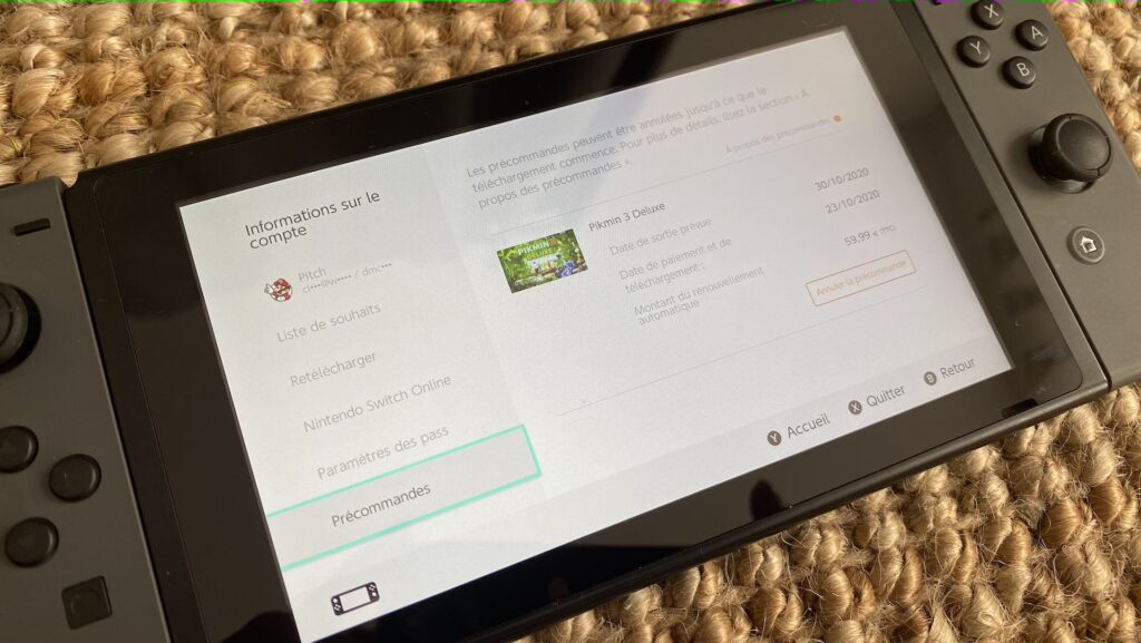 Annulation précommande d'un jeu eShop sur Nintendo Switch // Source : Maxime Claudel pour Numerama Annulation précommande d'un jeu eShop sur Nintendo Switch // Source : Maxime Claudel pour Numerama