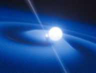 Vue d'artiste d'un pulsar. // Source : ESO/L. Calçada (photo recadrée) Vue d'artiste d'un pulsar. // Source : ESO/L. Calçada (photo recadrée)