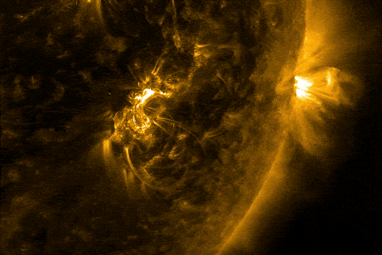 Éruption solaire (6 septembre 2017). // Source : NASA/GSFC/SDO Éruption solaire (6 septembre 2017). // Source : NASA/GSFC/SDO