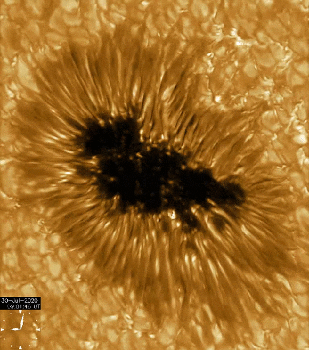 Une tâche solaire observée par GREGOR. // Source : KIS Une tâche solaire observée par GREGOR. // Source : KIS
