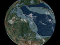 La Terre il y a 220 millions d'années. // Source : Capture d'écran www.dinosaurpictures.org