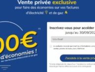 vente privée electricité et gaz septembre 2020