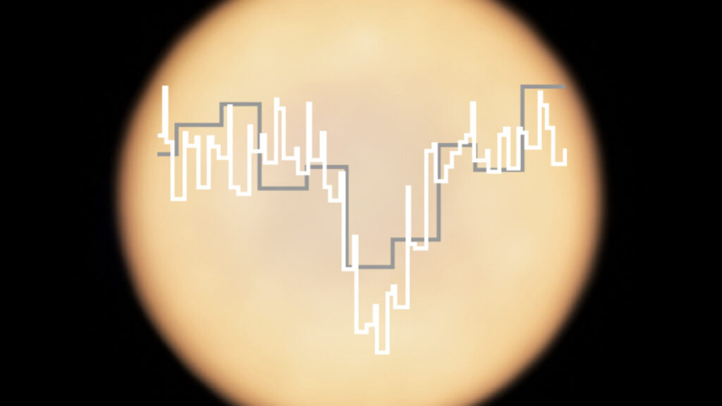 Signature de la phosphine dans le spectre de Vénus. // Source : ALMA (ESO/NAOJ/NRAO), Greaves et al. & JCMT (East Asian Observatory) Signature de la phosphine dans le spectre de Vénus. // Source : ALMA (ESO/NAOJ/NRAO), Greaves et al. & JCMT (East Asian Observatory)