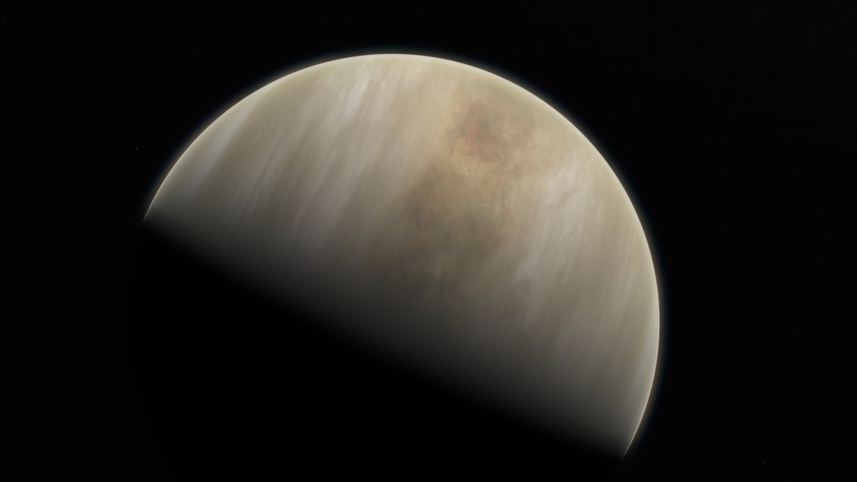 Vue d'artiste de Vénus. // Source : ESO/M. Kornmesser & NASA/JPL/Caltech Vue d'artiste de Vénus. // Source : ESO/M. Kornmesser & NASA/JPL/Caltech