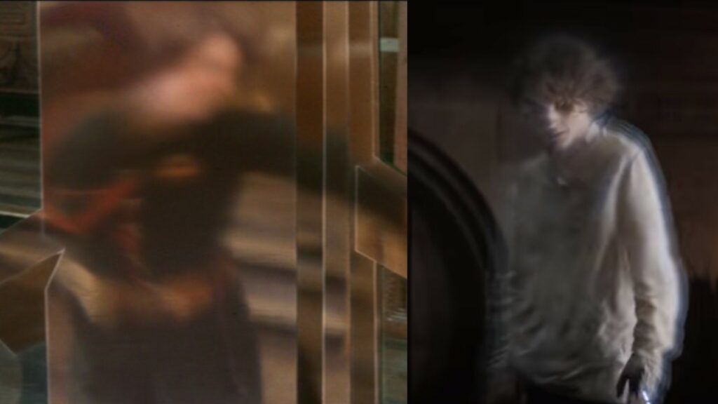 À gauche, le bouclier de Paul lors de l'adaptation par Lynch, à droite le bouclier issu du trailer de Villeneuve. À gauche, le bouclier de Paul lors de l'adaptation par Lynch, à droite le bouclier issu du trailer de Villeneuve.