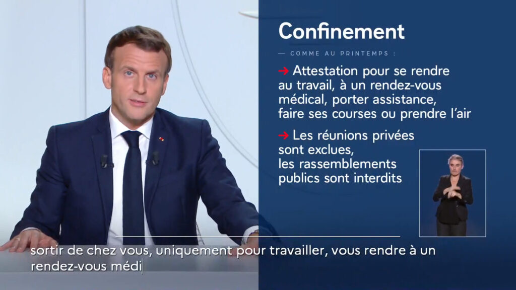 Le deuxième confinement  // Source : Capture d'écran Numerama