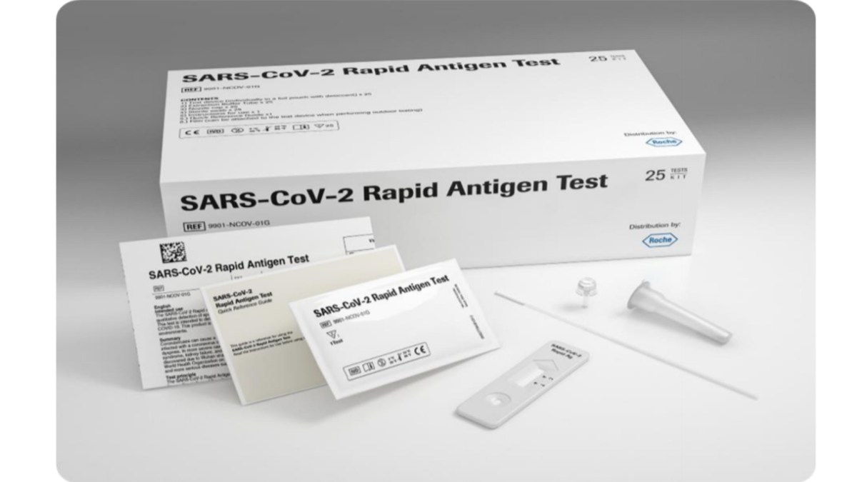 Voici à quoi ressemble un kit de test antigénique. // Source : Roche Voici à quoi ressemble un kit de test antigénique. // Source : Roche
