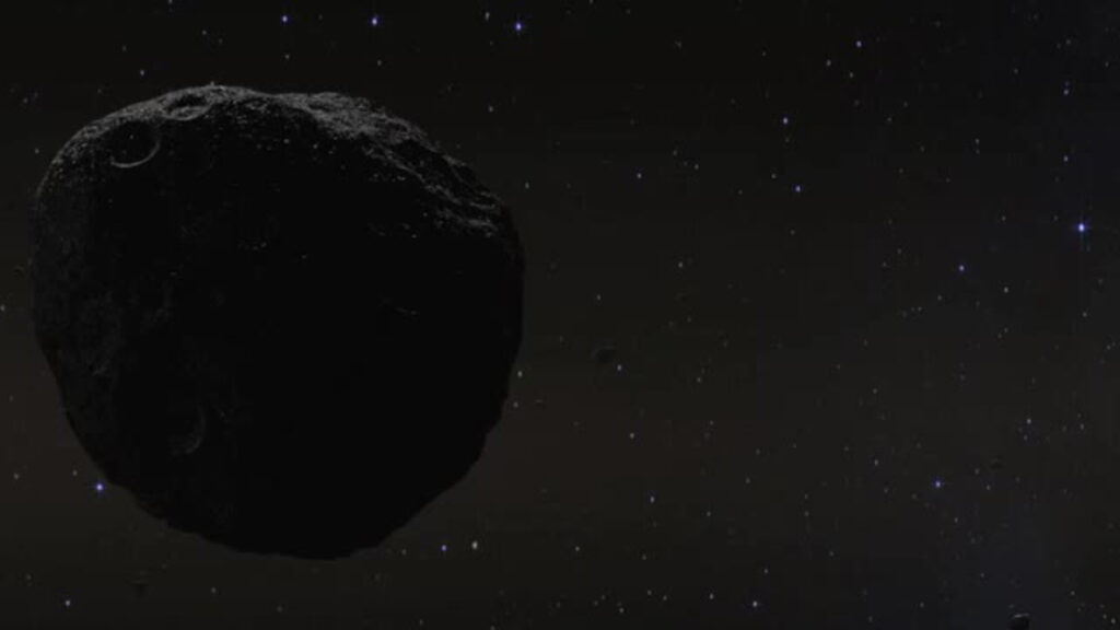 Vue d'artiste de l'astéroïde Bennu. // Source : Nasa Goddard (image recadrée) Vue d'artiste de l'astéroïde Bennu. // Source : Nasa Goddard (image recadrée)