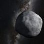 Représentation de l'astéroïde Bennu. // Source : Nasa (image recadrée) Représentation de l'astéroïde Bennu. // Source : Nasa (image recadrée)