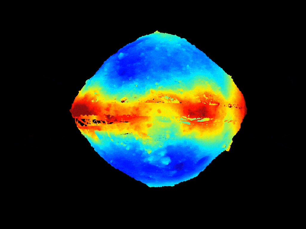 Bennu vu en 3D par OSIRIS REx. // Source : NASA/University of Arizona/CSA/York/MDA Bennu vu en 3D par OSIRIS REx. // Source : NASA/University of Arizona/CSA/York/MDA