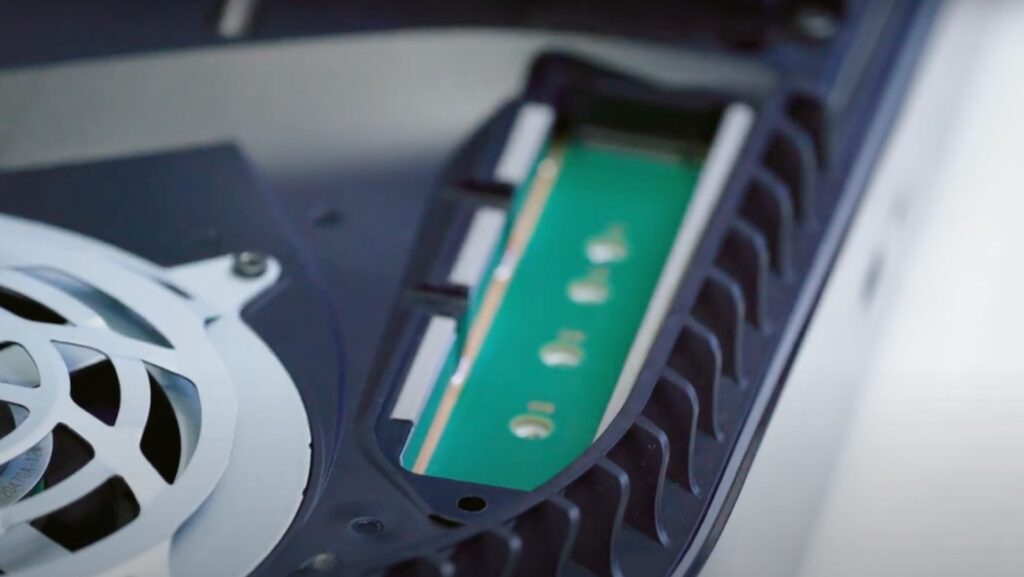 L'emplacement SSD de la PS5 // Source : Sony L'emplacement SSD de la PS5 // Source : Sony