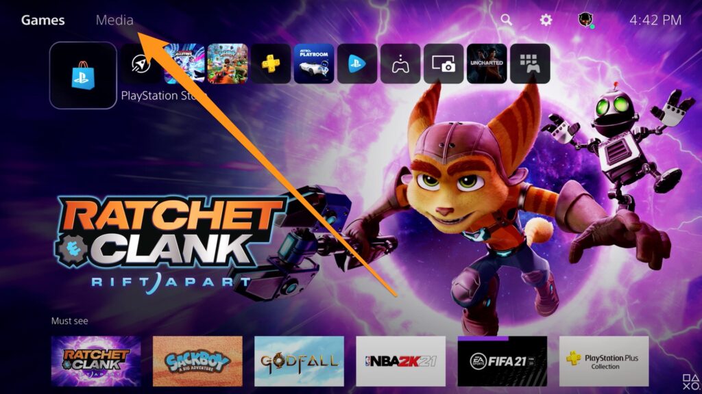 L'interface de la PlayStation 5 // Source : Capture d'écran L'interface de la PlayStation 5 // Source : Capture d'écran