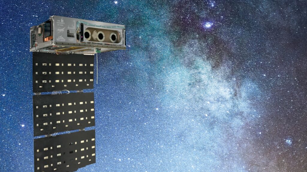 Le nanosatellite HaloSat. // Source : Blue Canyon Technologies Le nanosatellite HaloSat. // Source : Blue Canyon Technologies