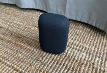 La Nest Audio de Google // Source : Maxime Claudel pour Numerama La Nest Audio de Google // Source : Maxime Claudel pour Numerama