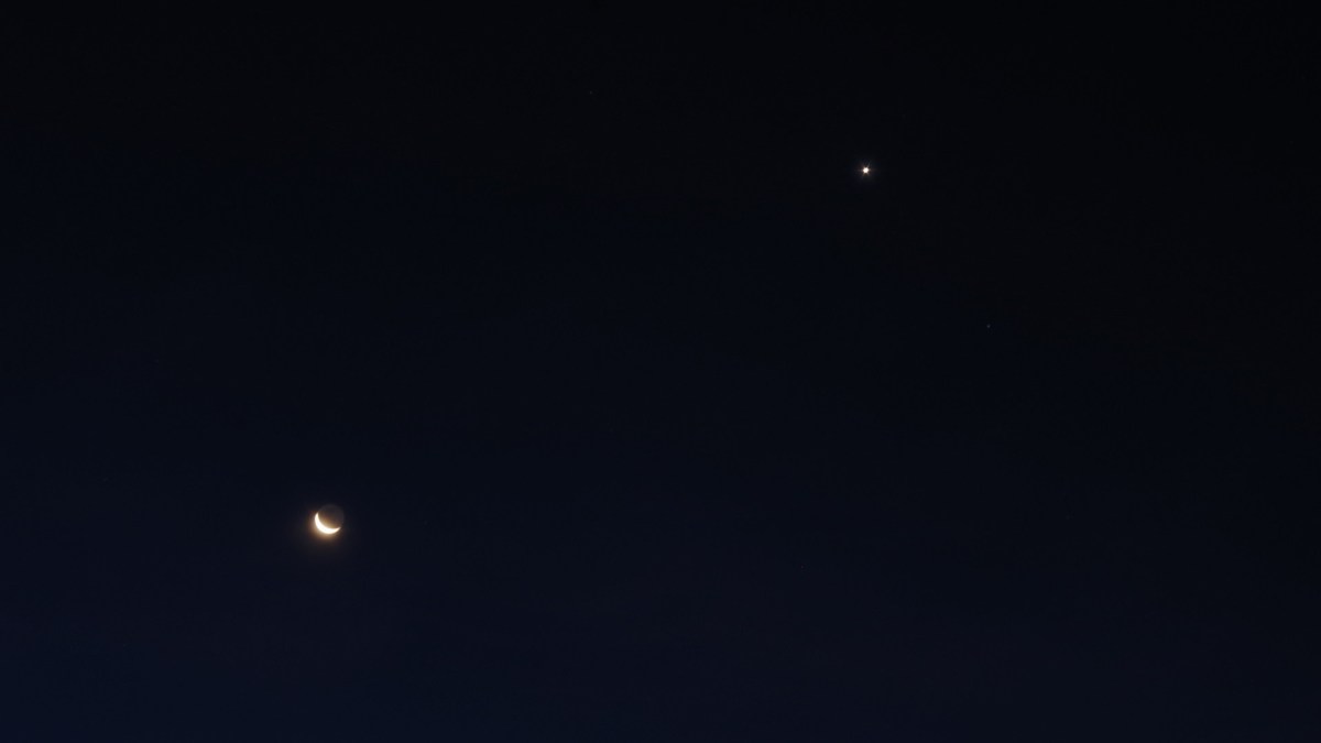 Vénus et la Lune en août 2020. // Source : Flickr/CC/GSankary (photo recadrée) Vénus et la Lune en août 2020. // Source : Flickr/CC/GSankary (photo recadrée)