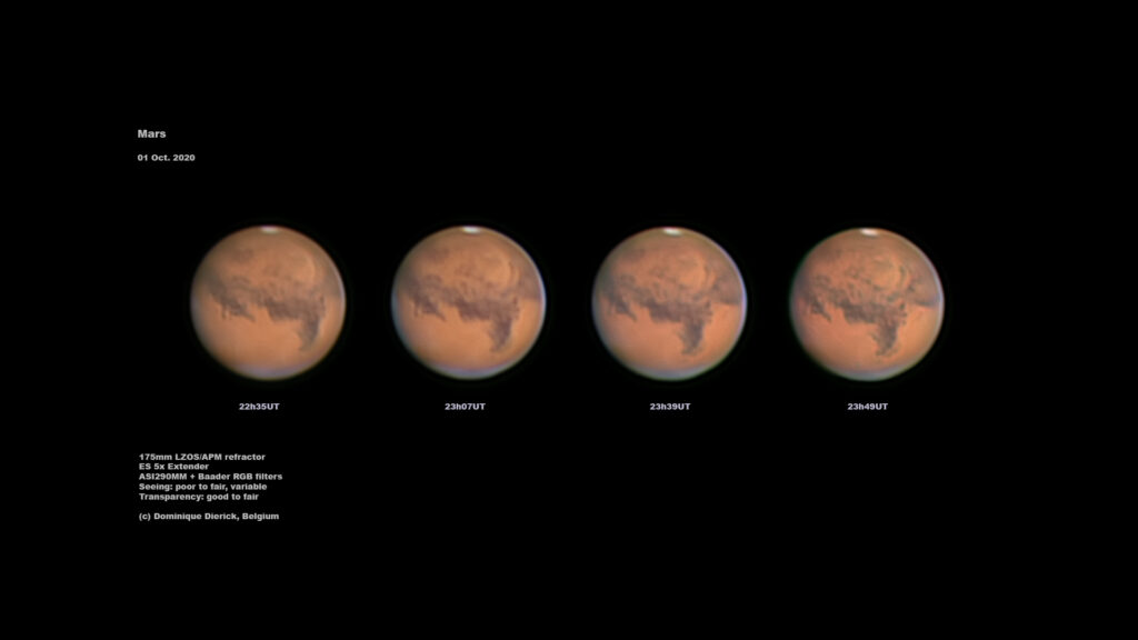 Mars le 1er octobre 2020. // Source : Flickr/CC/Dominique Dierick (photo recadrée) Mars le 1er octobre 2020. // Source : Flickr/CC/Dominique Dierick (photo recadrée)