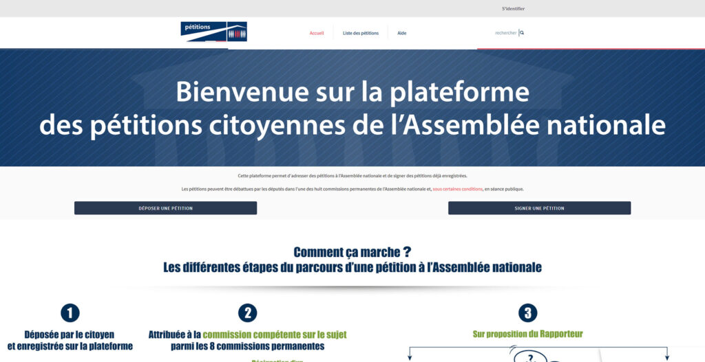 Plateforme des pétitions de l’Assemblée nationale Plateforme des pétitions de l’Assemblée nationale