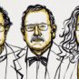 Roger Penrose, Reinhard Genzel et Andrea Ghez. // Source : @NobelPrize Roger Penrose, Reinhard Genzel et Andrea Ghez. // Source : @NobelPrize